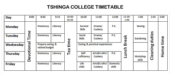 college time table